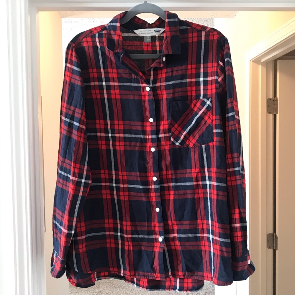 Old Navy “The Classic Shirt” Flannel Button Down